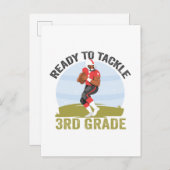 3年生のフットボールファンタジーラグビーに挑戦しよう インビテーションポストカード (正面/裏面)