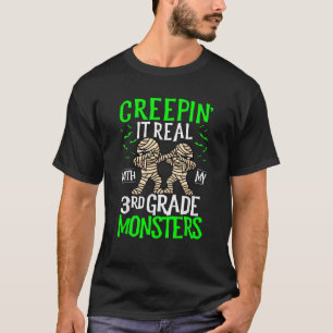 3年生のモンスターたちとリアルにクリープするハロウィン Tシャツ