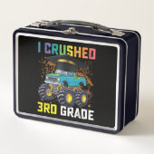 3年生のモンスタートラックの卒業式をつぶした メタルランチボックス (正面)