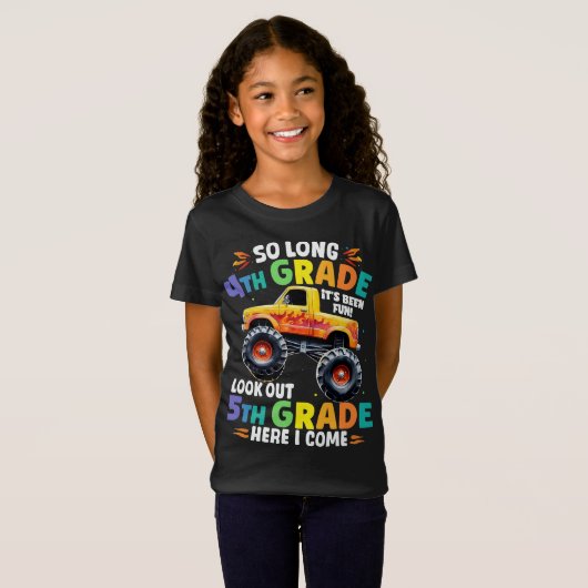 3年生のモンスタートラックの長さ Tシャツ (正面フル)