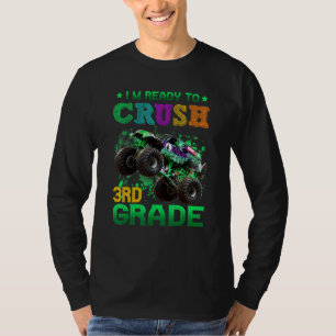 3年生のモンスタートラックを押し戻す準備ができている Tシャツ