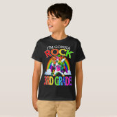 3年生のユニコーン・レインボーをロック Tシャツ (正面フル)