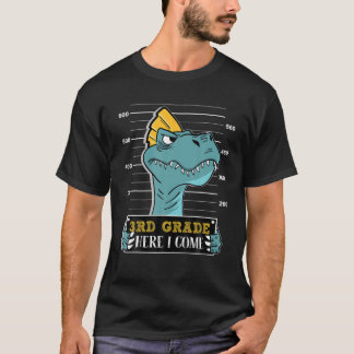 3年生のレックス恐竜の男の子に戻るSに轟音 Tシャツ