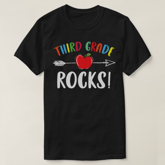 3年生のロックスシおもしろいャツ3年生Scに戻る Tシャツ (デザイン正面)
