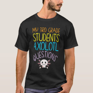 3年生の先生への感謝の気持ちを表すウーパールーパーの質問 Tシャツ