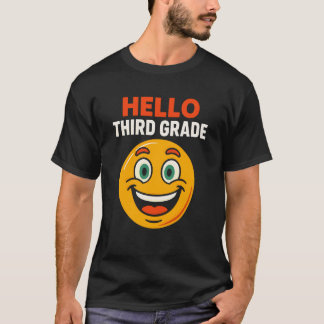 3年生の先生 こんにちは かわいい女性のバックトゥスクール Tシャツ