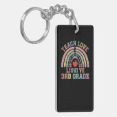3年生の先生IDバッジ Teach Love キーホルダー (正面左)