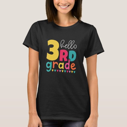 3年生の再開 初めての学校 第三学年 Tシャツ (正面)