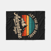 3年生の冒険が始まる レトロな初日だ フリースブランケット (正面(横))