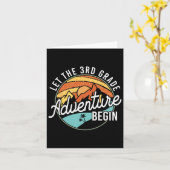 3年生の冒険が始まる！新学期 カード (黄色い花)