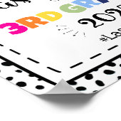 3年生の写真プロップサインの最終日 ポスター (角)