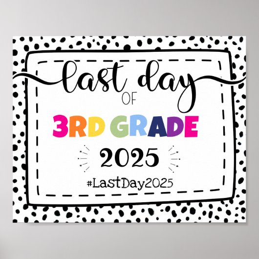 3年生の写真プロップサインの最終日 ポスター (正面)