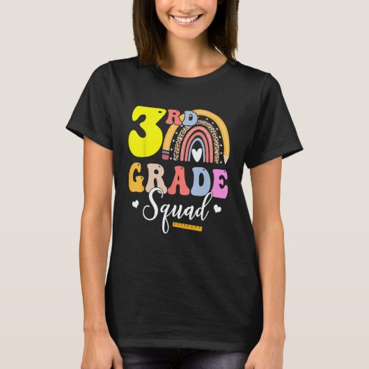 3年生の分隊先生子供たち3年生に戻る Tシャツ (正面)