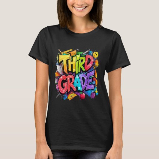 3年生の初日フラワーバンドル 先生用 Tシャツ (正面)