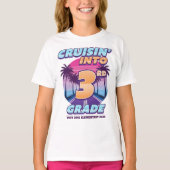 3年生の女の子のためのバックトゥスクールクルーズ Tシャツ (正面)