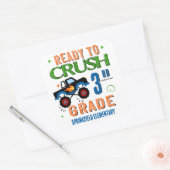 3年生の学校を潰す準備ができている スクエアシール (封筒)