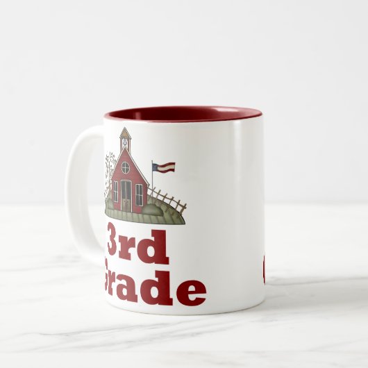 3年生の学校教師のマグ ツートーンマグカップ (正面左)
