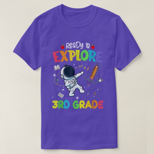 3年生の宇宙飛行士を学校に戻す準備ができている Tシャツ (デザイン正面)