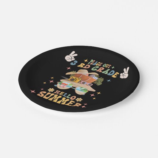3年生の平安こんにちは夏 ペーパープレート (アングル)