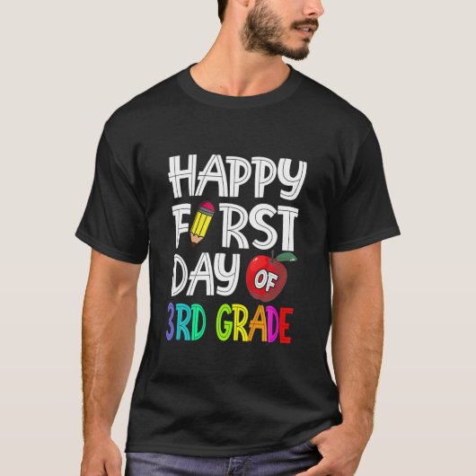 3年生の幸せな最初の日新学期ギフト Tシャツ (正面)