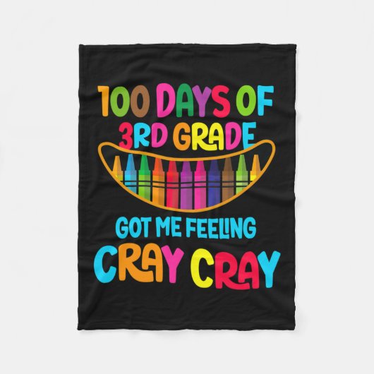 3年生の得Crayの感じ日 フリースブランケット (正面)