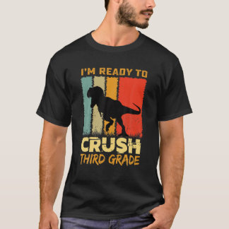 3年生の恐竜をシュオに戻す準備ができている Tシャツ