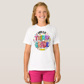 3年生の新学期おめでとう Tシャツ (正面フル)