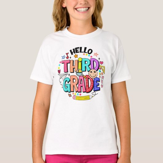 3年生の新学期おめでとう Tシャツ (正面)