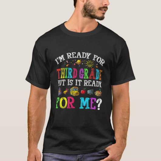3年生の新学期少年少女の準備ができている Tシャツ (正面)