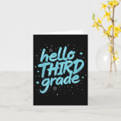 3年生の新学期服の用意 カード (黄色い花)