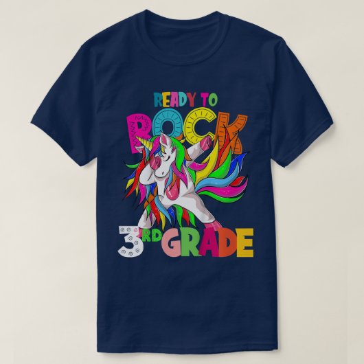 3年生の新学期daをロックする準備ができている子供 tシャツ (デザイン正面)