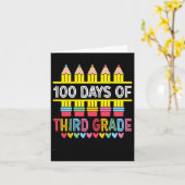 3年生の日100男の子の男の子Schoの100日 カード (黄色い花)