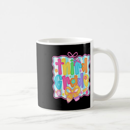 3年生の最初の授業の日 フラワーバンドル 先生用 コーヒーマグカップ (右)
