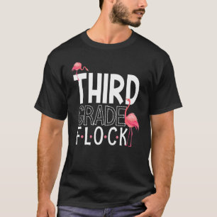 3年生の群れピンクフラミンゴ分隊先生キッドTh Tシャツ