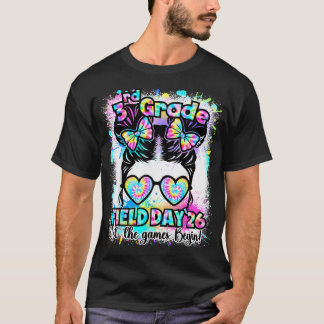 3年生の野外活動の日 2026 ゲーム開始 お団子ヘア Tシャツ