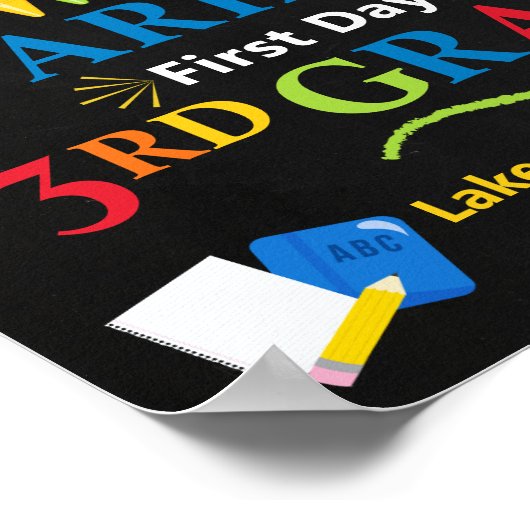 3年生の1日目サイン–3年生 ポスター (角)