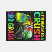 3年生のCkを学校のビデオGaに押し付ける準備ができている フリースブランケット (正面(横))