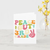 3年生のGroovy卒業の最終日 カード (黄色い花)