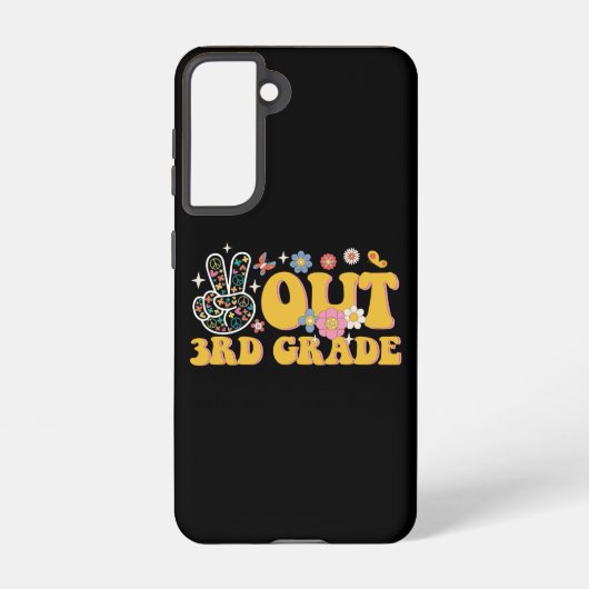 3年生のGroovy最後の日のピースアウト Samsung Galaxyケース (裏面)
