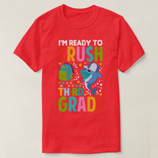 3年生のTシャツを潰す準備ができている Tシャツ (デザイン正面)