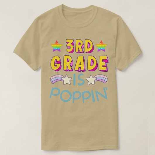 3年生はポッピン学校の初日であるポピンキッド Tシャツ (デザイン正面)