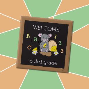 3年生へようこそ   1日目の学校ボタン 缶バッジ