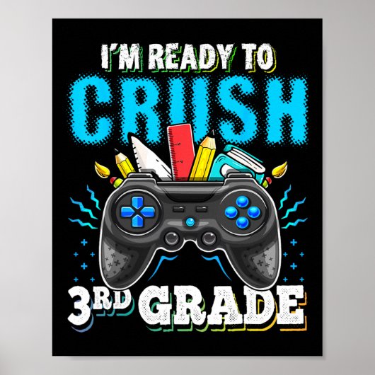 3年生をぶっ飛ばすぞ クールな学校のビデオゲーム ポスター (正面)