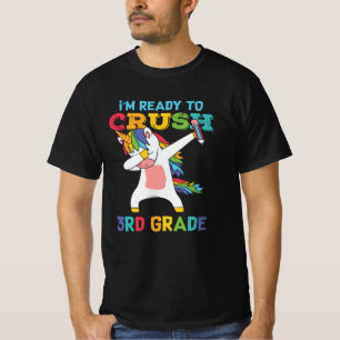 3年生をぶっ飛ばす！キュートなユニコーン スクールグッズ Tシャツ