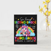 3年生を見て最後の日来ユニコーン カード (黄色い花)