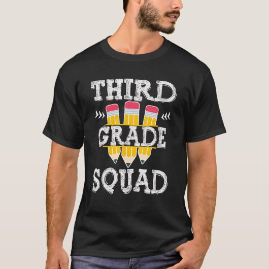 3年生カッコいい分隊チーム新学期卒業 Tシャツ (正面)