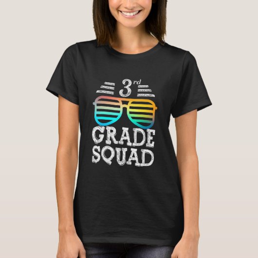 3年生カッコいい分隊チーム新学期卒業 Tシャツ (正面)