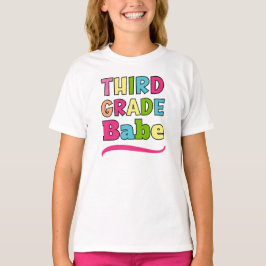 3年生カラフルの赤ちゃん新学期 Tシャツ