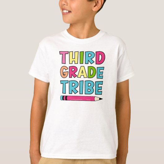 3年生カラフル部族新学期 Tシャツ (正面)