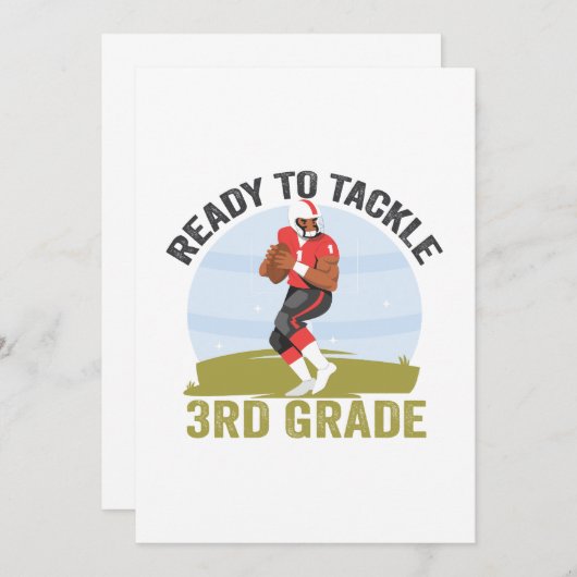 3年生サッカーファンタジーラグビーに挑戦 案内状 (正面/裏面)